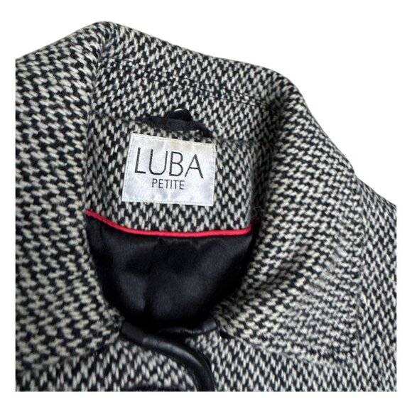 LUBA Wool Blend Vintage Retro Casual Winter Trench Pea Coat Womens 8 Petite - Picture 5 of 6
